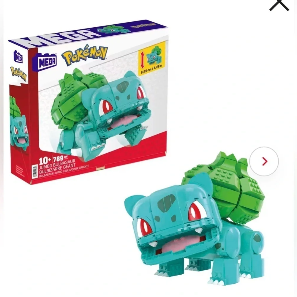 MEGA Pokemon Jumbo Bulbasaur, with 1 Action Figure - 789pcs NEW